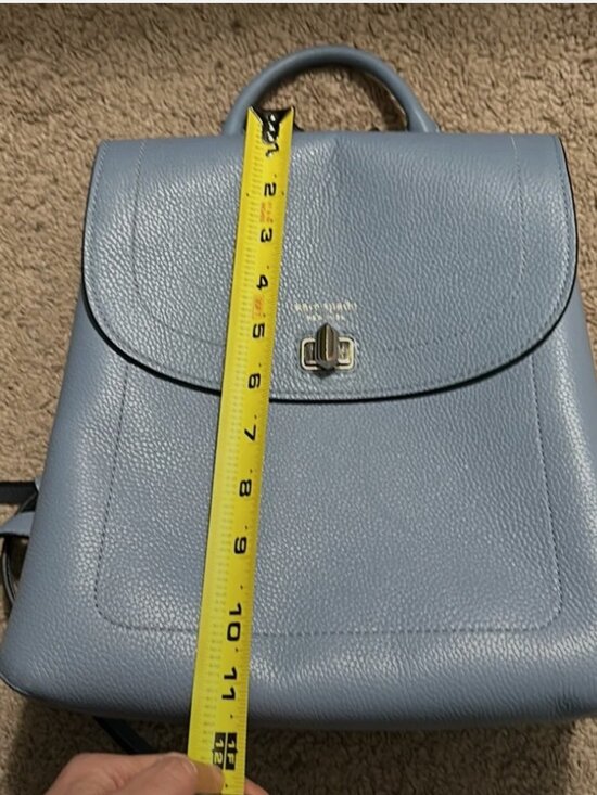EUC Kate Spade Leila blue pebbled leather backpack